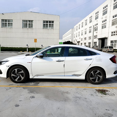 4x Chrome Stainless Steel Car Body Door Side Molding Trim Cover for Honda Civic 4 Door 2016-2018