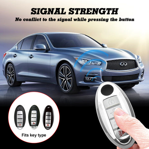 Black Soft TPU + Hard ABS Remote Smart Key Fob Shell Cover For Nissan 3 4 5 Buttons