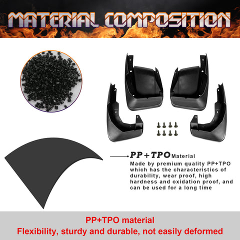 Full Set Front & Rear Mud Flaps Splash Fender Guard Kit For Honda CR-V 2007-2011