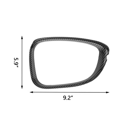 Carbon Fiber Look Side Mirror Eyebrow Cover Trim For Honda Accord 10th 2018-2020