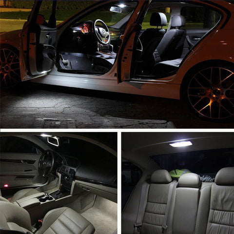 1pcs Blue to White Extreme Bright 8-SMD LED Car Interior Dome Light with T10 Festoon Adapter, Fading Blue to White