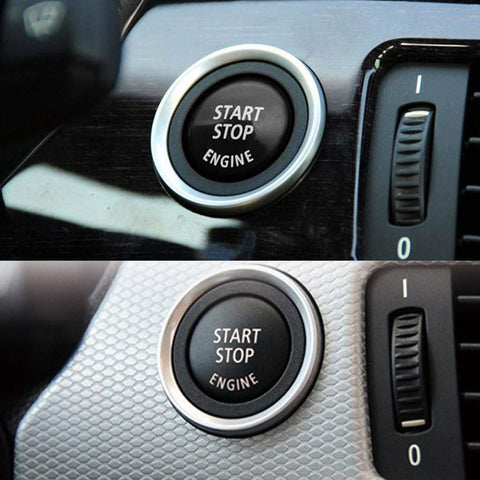 Engine Start Stop Button Power Ignition Push Switch Cover Trim for BMW F01 F02 F10 F11 F12 F13 F15 F16 F20 F21 F22 F23 F25 F26 F30 F31 F32 F33 F48 (F Class without OFF Button), Matte Black