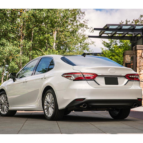 for Toyota Camry 2018-2024 Taillight Brake Light Eyebrows Strip Cover Trim, Carbon Fiber Style Rear Lamp Eyelid Molding Decoration