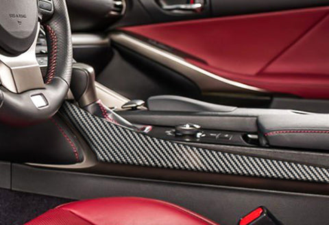 Carbon Fiber Central Console Gear Shift Panel Outer Cover Trim for Lexus IS250 IS300 IS350 2014-2018