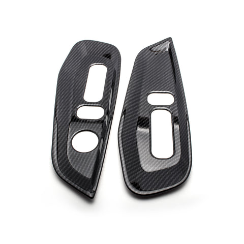 2pcs ABS Carbon Fiber Car Seat Adjustment Knob Button Switch Panel Frame Cover Trim for Honda Accord 2018 2019