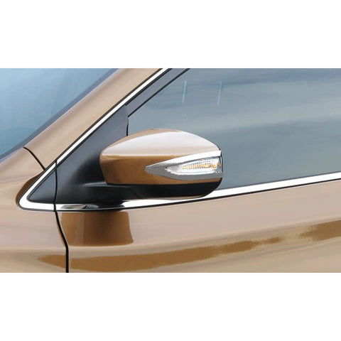 2pcs ABS Chrome Rear View Side Door Mirror Signal Light Frame Cover Trim for Nissan Altima Sentra 2013-2017/ Maxima 2016-2019