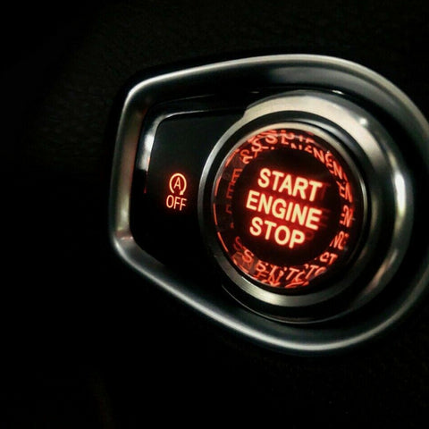 Red / Silver / Blue / Black Crystal Start Stop Button Cover Trim Engine Ignition Switch Replacement Cap for BMW 1 2 3 4 5 7 Series X1 X3 X5