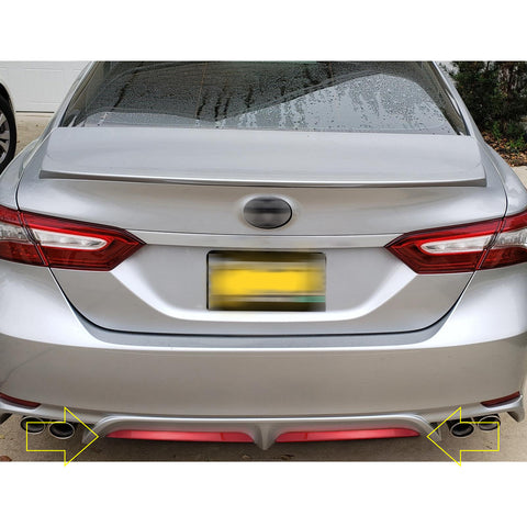 for Toyota Camry 2018-2024 Rear Bumper Lower Lip Guard Cover Trim, Red Stainless Steel Car Rear Bumper Plate Pad Cover Molding
