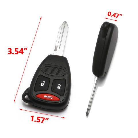 OEM Uncut Remote Key Fob 3 Button for 2006-2008 Dodge Ram 1500 2500 3500 FCC KOB