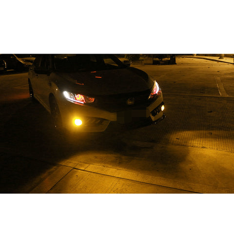 Golden Yellow Fog Light with H11 Halogen Bulb for Honda Civic Accord CR-V Pilot Fit Crosstour CR-Z Insight, OEM Replacement Fog Lamp Assembly Driver Passenger Side