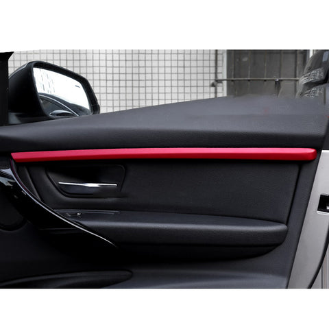4pcs Red Car Interior Door Molding Strip Trim for BMW 3 Series F30 F31 2013-2018