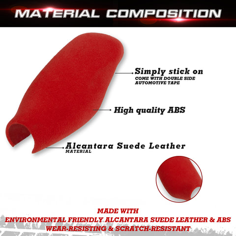 Red Suede Leather Gear Shift Lever Head Knob Cover For G30 G32 G11 G01 2017-up