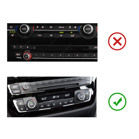 Silver Start Stop Button AC Climate Switch Ring Cover For BMW 1 2 3 4 Series