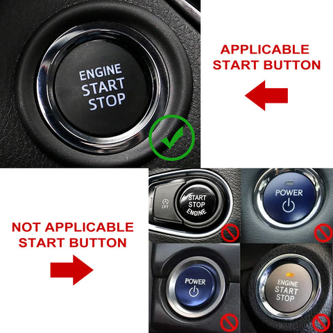 Blue / Black / Red Keyless Engine Push Start Stop Button Cap Trim for Toyota Camry Tacoma Corolla Prius Avalon Yaris