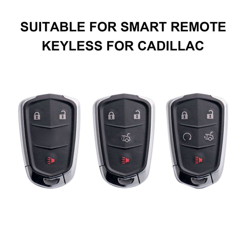 Sliver Soft TPU Remote Control Key Fob Cover For Cadillac ATS CT6 XT5 Escalade
