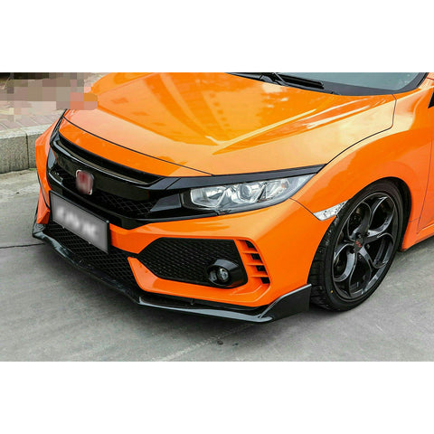 Glossy Black KK Vinyl Front Grille Chrome Delete Blackout For Civic 2016-2021