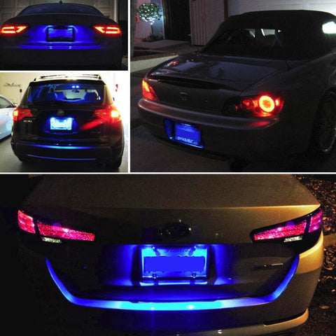 2x New Blue 36mm 6148 6486X 6418 Error Free 3-SMD LED Bulbs License Plate Light