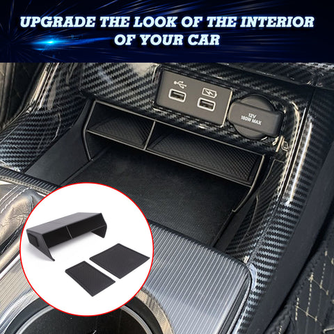 Interior 2-Layer Center Storage Box Holder Pocket Tray For Honda Civic 11th Gen