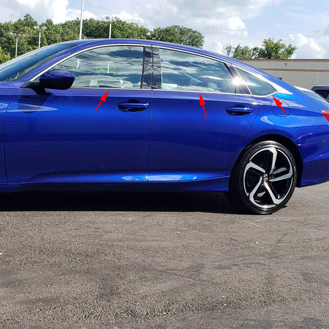 6pcs Stainless Steel Car Window Lower Bottom Frame Cover Molding Trim for Honda Accord 10th 2018 2019