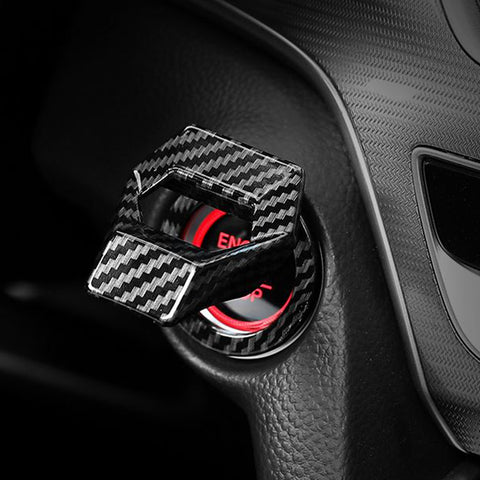 Carbon Fiber Aluminum Engine Start Stop Push Button Ignition Decor Trim Cover