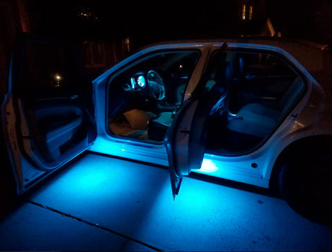 Blue Full LED Side Door Courtesy Light Assy Compatible With Lexus IS ES GS LS RX GX LX /for Toyota Avalon Sienna Venza Camry Prius 4Runner, OEM Replacement, Powered by 18-SMD LED