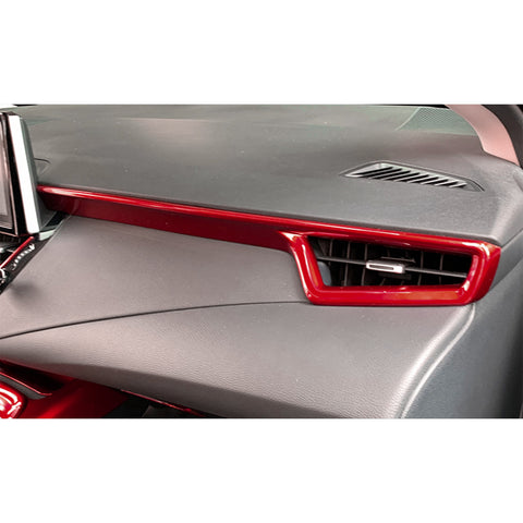 3X Sporty Style Red Side Dashboard AC Air Outlet Cover For Toyota Corolla Cross