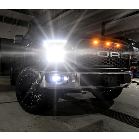 6000K Xenon White LED Headlight Bulb All-in-One Conversion High Low Beam Kit, 6000LM Super Bright Fog Light Replacement