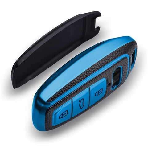 Blue Soft TPU Anti-dust Full Seal Remote Key Fob Cover For Audi A6L A7 A8 E-Tron