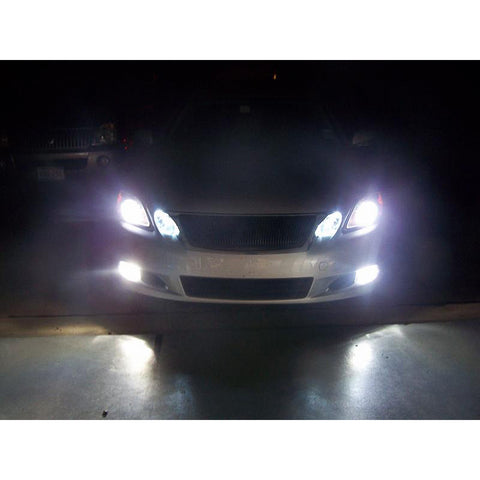 2x H7 LED Headlight Kit with Retainer Adapter Clip Holder, 6000K Xenon White / 8000K Ice Blue 8400LM High Low Beam Headlight Bulb Conversion Kit