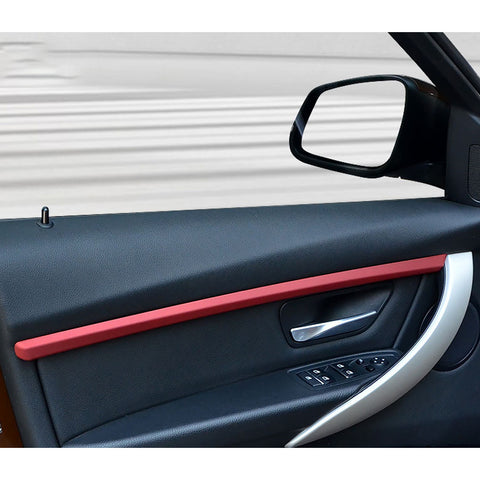 4pcs Red Car Interior Door Molding Strip Trim for BMW 3 Series F30 F31 2013-2018