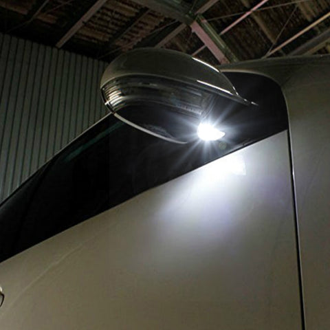 LED Side Mirror Puddle Light Assembly for Volkswagen Golf 5 Mk5 MKV Passat Jetta Eos, 18-SMD White Super Bright LED Side Under Mirror Puddle Lamp Rear View Mirror Puddle Light