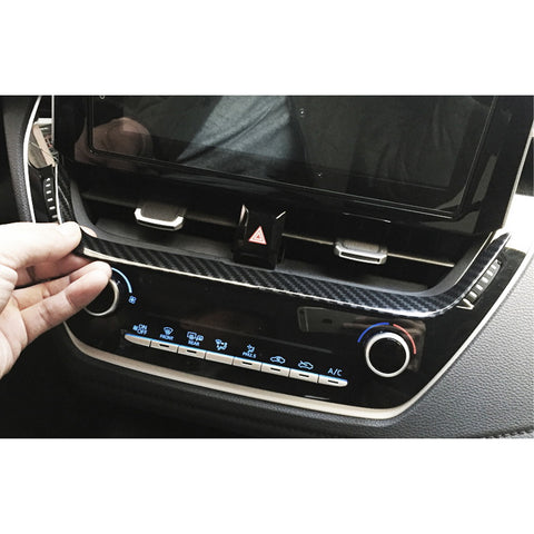 Carbon Fiber Texture Center A/C Air Outlet Cover For Toyota Corolla 2020-2023