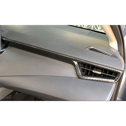 Carbon Fiber Texture Side Dashboard AC Air Outlet Cover For Toyota Corolla Cross
