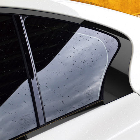 Gloss Black Chrome Delete Blackout Window Cover Decal For Infiniti Q50 2016-2020