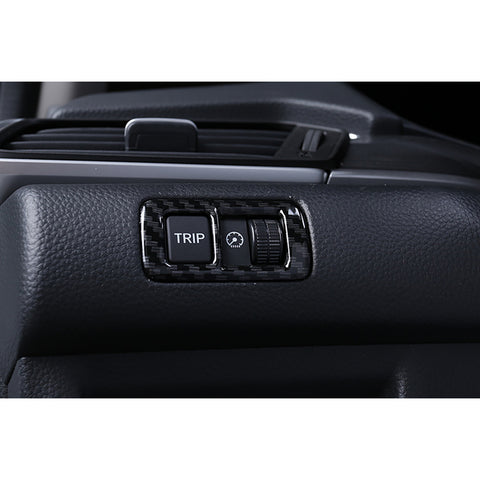 Console Control Function Button Panel & Fog Light Adjust Switch Button Cover Trim, Carbon Fiber Pattern, Compatible with Honda Accord 10th Gen 2018-2022