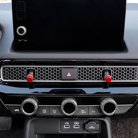 4pcs Centre Console Air Vent AC Outlet Switch Knob Cover Trim, Sporty Red, Compatible with Honda Civic 11th Gen 2022