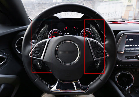 Real Carbon fiber Steering Wheel Paddle Shifter Extensions Compatible With Chevrolet Corvette 2014-2019,Fits Chevrolet Camaro 2016-2020