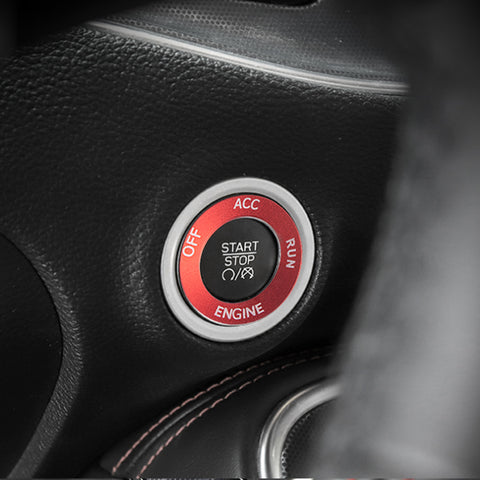 Red Engine Start Stop Button Switch Ring Cover Trim For Dodge Charger 2010-2022