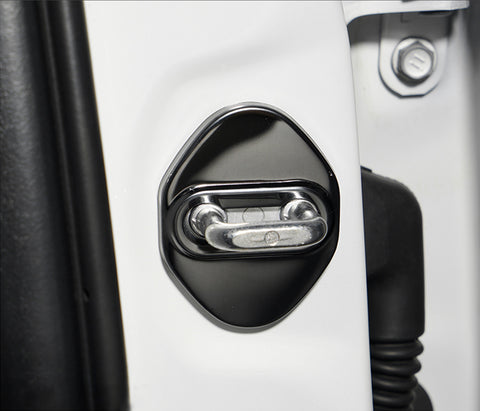 4pcs Blue/Black/Red/Silver Door Lock Cover Stainless Steel Car Door Lock Latches Cover Protector for Toyota Camry 2006-up