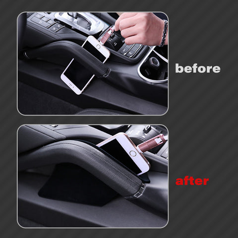 Gear Shift Middle Armrest Black Velvet Storage Box Phone Coin Holder For Porsche Cayenne 2011-2018