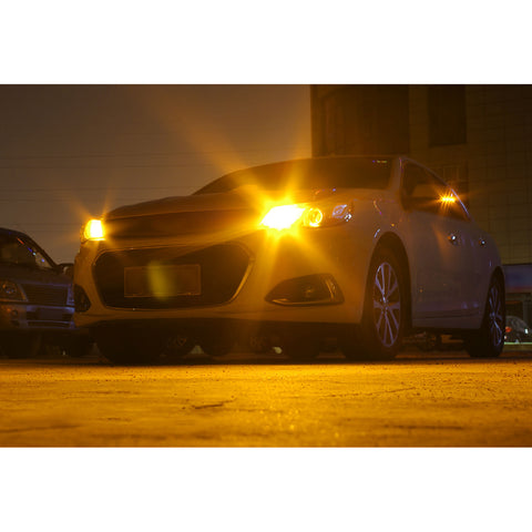 2pcs Error Free 1156 1141 BA15S / 7443 7440 T20 / 1157 2057 7528 BAY15D / 3157 3156 3057 4157 LED Turn Signal Light Bulb, Anti Hyper Flash Canbus Yellow Orange LED Bulb Replacement, No Load Resistor Need