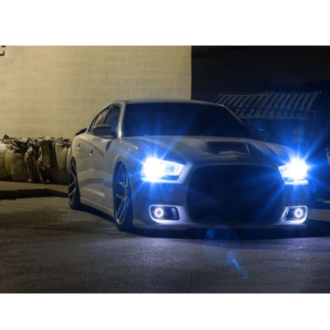 8000K Ice Blue LED Headlight Bulb All-in-One Conversion High Low Beam Kit, 6000LM Super Bright Fog Light Replacement
