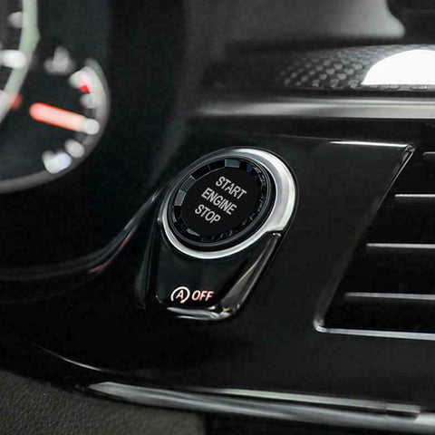 Red / Silver / Blue / Black Crystal Start Stop Button Cover Trim Engine Ignition Switch Replacement Cap for BMW 1 2 3 4 5 7 Series X1 X3 X5