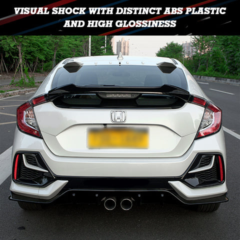 Gloss Black Rear Trunk Duckbill Spoiler Wing For Honda Civic Hatchback 2017-2021
