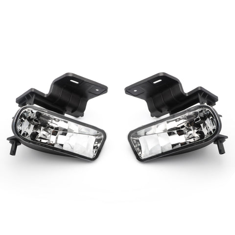 White LED Fog Light w/Bracket for Chevrolet Silverado 1500 2500 3500 1999-2002, LED Driving Fog Lamp Set Compatible with Chevrolet Suburban Tahoe 2000-2006, Clear Lens