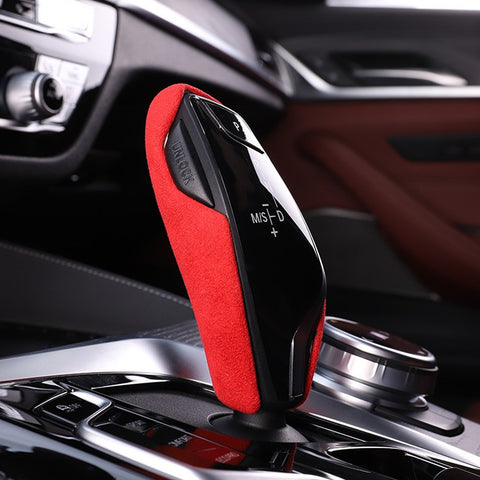Red Suede Leather Gear Shift Lever Head Knob Cover For G30 G32 G11 G01 2017-up