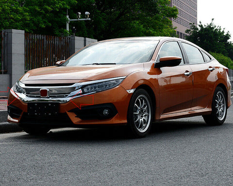 ABS Front Bumper Center Grille Lower Frame Cover Trim Honda Accord 2016 2017 2018 Chrome Silver