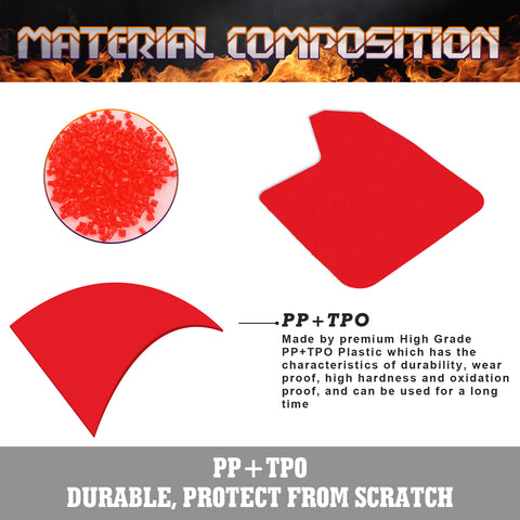 Front Rear Mudguards Mud Flaps Splash Guard Fender Protectors Set Universal Fit