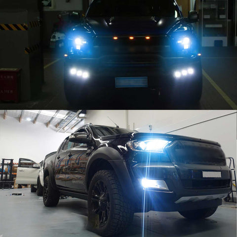 8000K Ice Blue LED Headlight Bulb All-in-One Conversion High Low Beam Kit, 6000LM Super Bright Fog Light Replacement