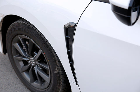 for Honda Civic 10th Gen 2016-2020 Side Fender Vent Cover, ABS Carbon Fiber Add-on Type-R Style Car Front Fender Vent Air Wing Cover Trim